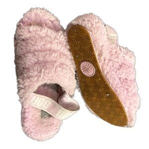 UGG Pink Fluffy Slippers